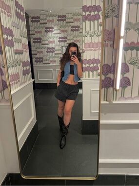 Black Suede Shorts
